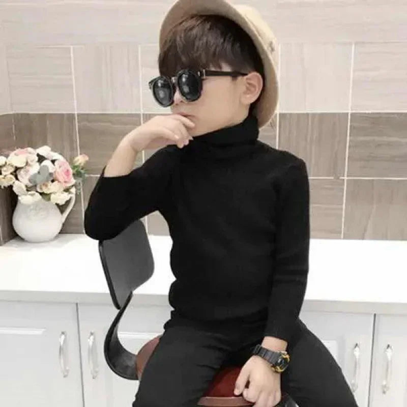 2025 Sweater Kids Autumn Girls Turtleneck 1-9Yrs