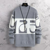 2023 Men's Cashmere Patchwork Digital Print Sweater
