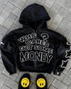 Bright Brick Large Printed Hoodie Pattern Sweatshirt Retro Street Kawaii