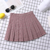 Women's A-Line Plaid Pleated Skirt Chic Preppy Style