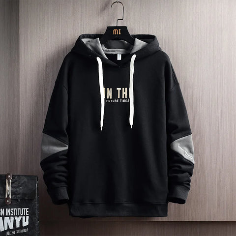 Trendy Outfits Harajuku Print 3D Letters Hooded Sweatshirt 2024 Autumn Winter