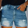 Women's Ripped Frayed Denim Shorts
