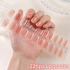 UV Semi-Cured Gel Nail Wraps Stickers Strips French Long Lasting