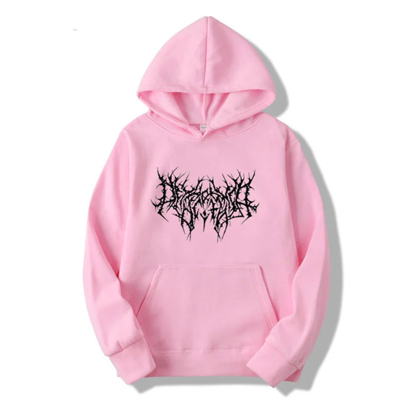 Spring and Fall Gothic Hoodie Sweatshirt Y2k