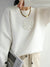 Korean Fashion Black White Pullovers O Neck Sweatshirts Tops Autumn Winter Long Sleeve