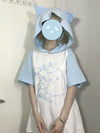 Y2k Harajuku Kawaii T Shirts Frauen Süße Weiche Mädchen Katze Ohr 2024