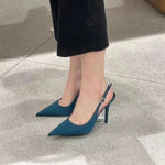 Pointed Fashion Sandals Sexy Thin Heels Slip-on Commuter Shoes Shallow