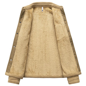 2024 Winter Men Pockets Breasted Coat  Outerwear