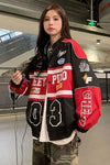 Baseball Hip Hop Clothing Y2k Jacket Retro