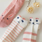 5 Pairs Cool Cute Pink Cat Socks Ladies Spring Summer Japanese Girls Students Short Socks
