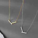Geometric Shape Necklace Linear Shape Pendant Choker