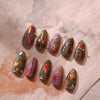 Golden Maple Leaf Nail Stickers Shiny Autumn Decals