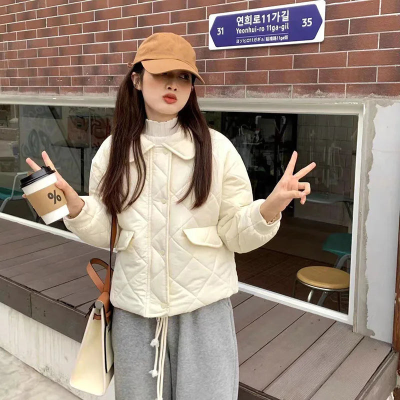 Women’s Lightweight Down Cotton Short Parka Jacket