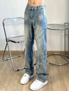 Trousers Flared Male Cowboy Pants Straight Jeans for Men Bootcut