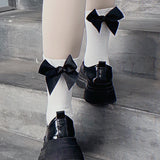 1/3pairs Sweet Lolita Lace Bow Middle Tube Socks Cotton Breathable Sock Casual Kawaii