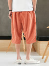 Plus Size Summer Harem Pants Men Short Joggers Style Calf-Length Casual