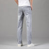 Thin Men's Elastic Cotton Jeans Fashion Gray Comfortable