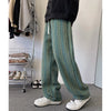 Stripe Plaid Trousers Straight Autumn Winter