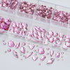 Fairy Pink Crystal Nail Rhinestones SS4-SS16 Glitter Pink Nail Diamond