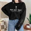 Uplifting Christian Quote Oversized Sweatshirt Women