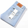 Jeans Men Light Blue Casual Straight Stretch Fashion Classic Work Denim