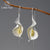 Gold Long; Hanging New Calla Lily Flower Dangle Earrings
