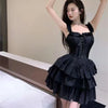 Gothic Black Slip Dress