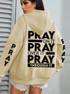 Pray On It Y2K Slogan Fleece Streetwear Hoodie