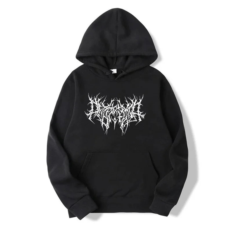 Spring and Fall Gothic Hoodie Sweatshirt Y2k