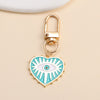 Delicate Evil Blue Eye Enamel Zircon Keychain Love Heart Devil's eye