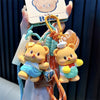 Cartoon Butter Bear Keychain Pendant Cute Fashion Doll Gift for Children