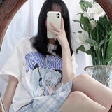 Tshirt Y2K Short Sleeve Tees Women's Clothing Hot Sale Japanese Harajuku