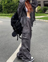 Oversized Parachute Cargo Pants