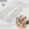 Gradient Auroras Semi Cured Gel Nail Strips Sparkly Shinning DIY Gel Polish