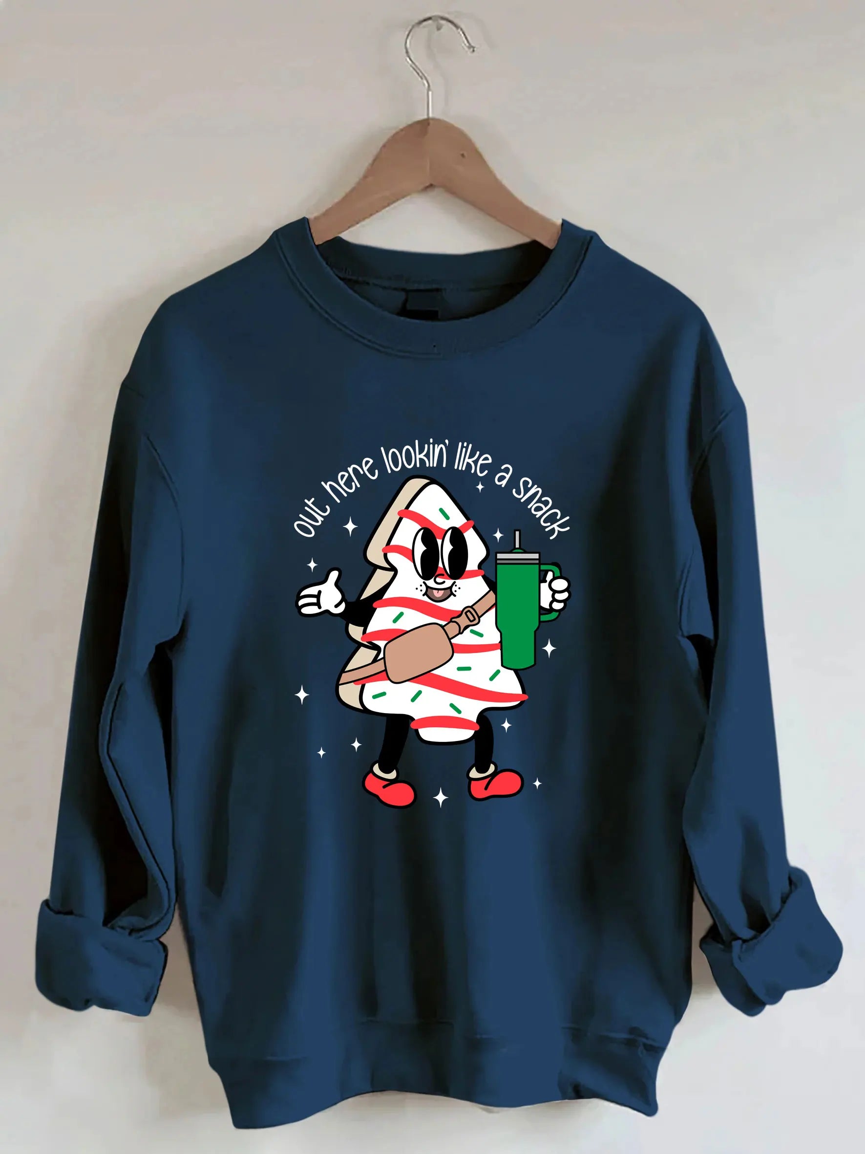 Out Here Lookin Like A Snack Christmas Retro Sweatshirt