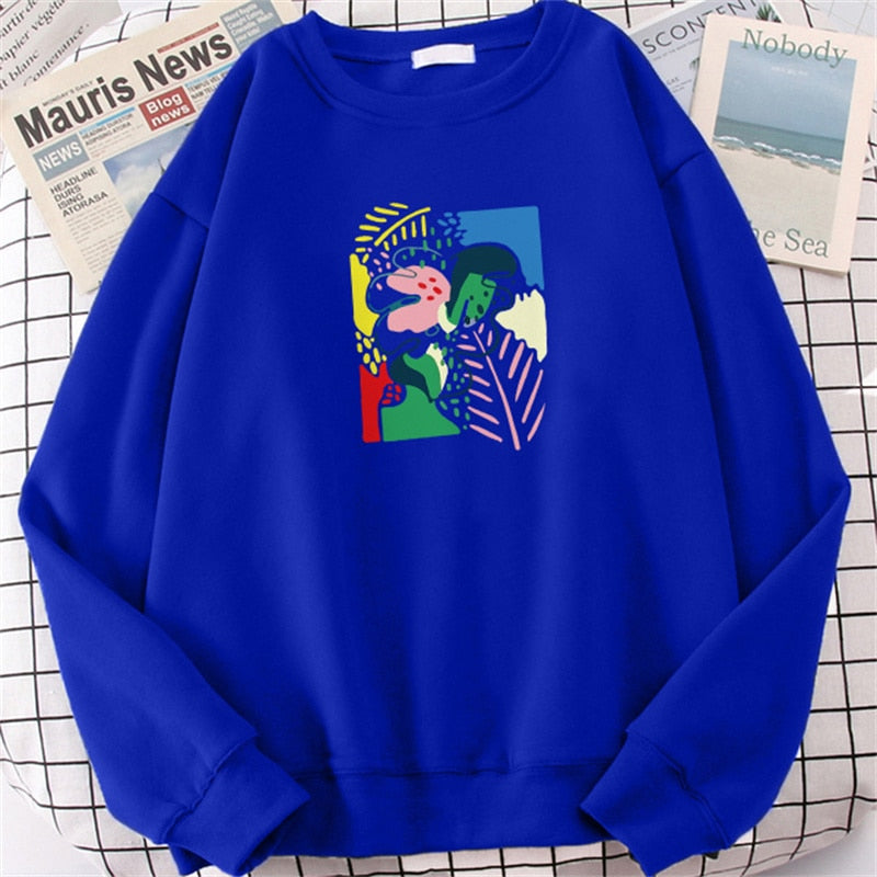Sweatshirts Hoodies Women Casual Overisized Vintage Fashion Aesthetic Art Clothes Cotton Pullover
