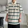 2024 Sommer Männer POLO Shirt Trend lose Kleidung Studenten Kurzarm T Shirt Tops 