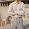 Autumn/winter Thickened Warm Knitted Top Men's Casual Lapel