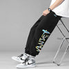 Black Cropped Trousers Graphic