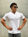 V neck Short Sleeve T Shirt Slim Fit Men cotton Casual Summer