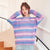 Women's Knitted Sweater with O-Neck Striped Pattern for Stylish Winter