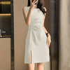 Sleeveless O-Neck Mini Dress
