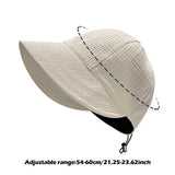 Sun Hat Wide Brim Women Bucket Hat Girl Lady UV Protection Adjustable Outdoor