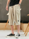 Plus Size Summer Harem Pants Men Short Joggers Style Calf-Length Casual