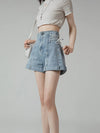 Fashion Lace Up Denim Shorts