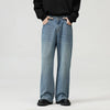 Men's Jeans Autumn and Winter Baggy Causal Black Straight wide