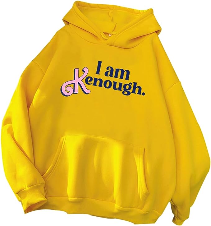 Men's I Am Enough Printed Hoodie Pullovers Comfortable and Stylish