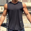 Mens Gym Tank top Men Fitness Sleeveless Shirt Male Mesh