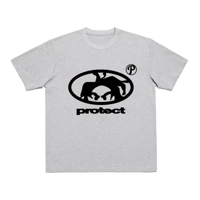 Men T-Shirt Oversized Tops Summer Harajuku Short Sleeve Y2k Streetwear