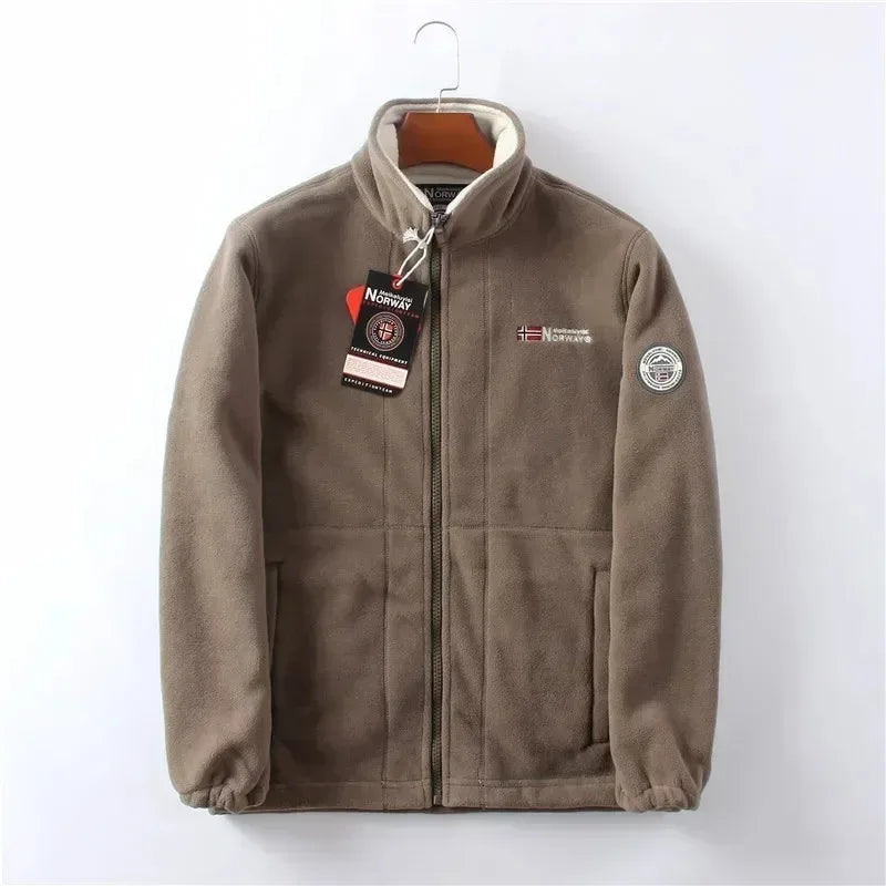 Gepolsterte, winddichte, große Fleecejacke für Herren, warm, modisch, lässig 